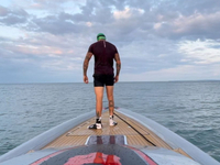 Rob and Harley swim to the Isle of Wight 